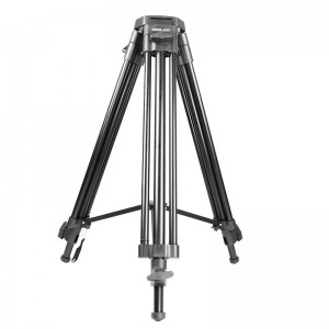 KINGJOY VT-2500 Professional 3-sektion Mg-Al Alloy Video Photo Tripod Kit för videokamera