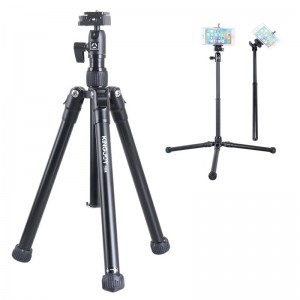 Kingjoy P056 aluminium CNC-bearbetning fällbar kamerafoto Stativkit för selfie-fotografering